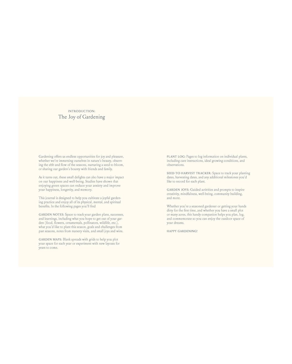 The Joyful Gardener’s Journal