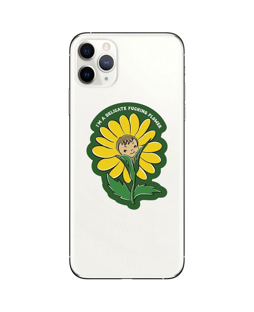 I'm A Delicate Fucking Flower Retro Baby Sticker