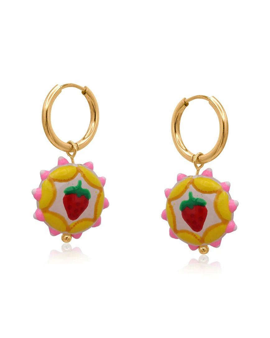 Strawberry Vivid Charm Earrings