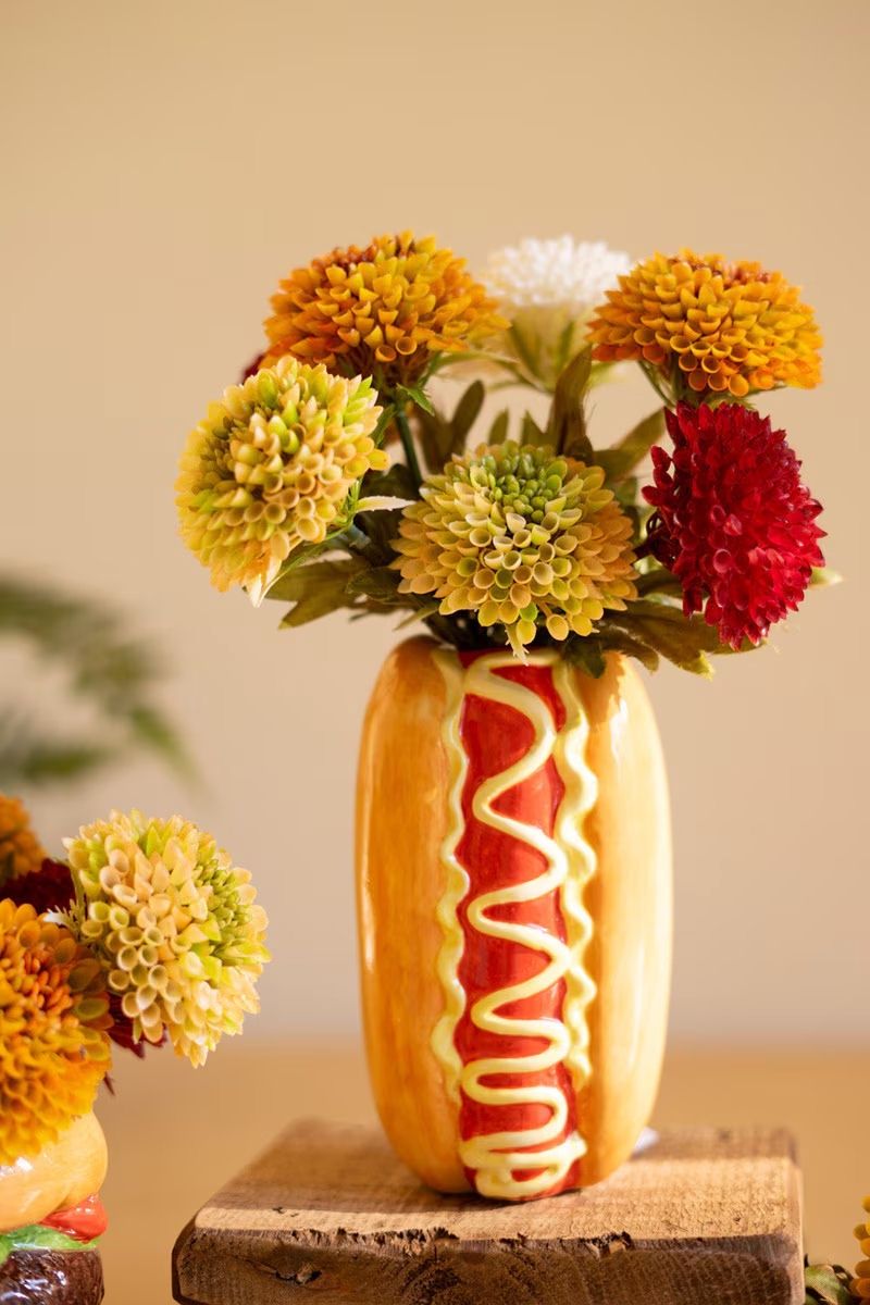 Ceramic Hot Dog Planter