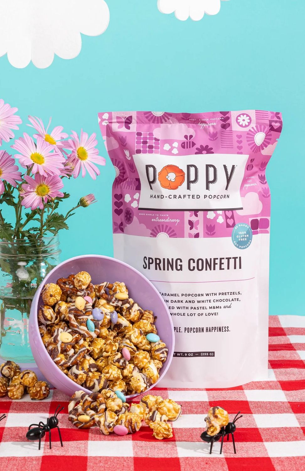 Spring Confetti Poppy Popcorn Market Bag