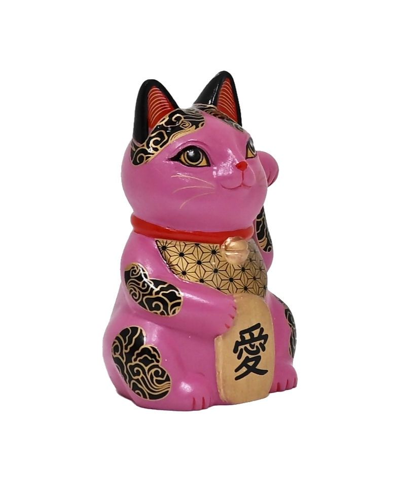 Pink Love Lucky Cat Happineko 3.5 Inches