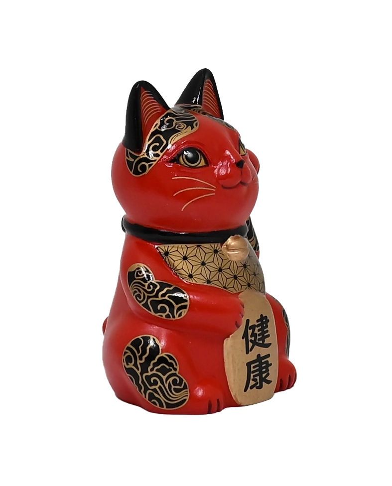 Red Health Lucky Cat Happineko 3.5 Inches
