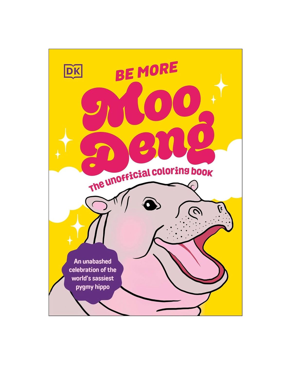 Moo Deng Coloring Paperback Book