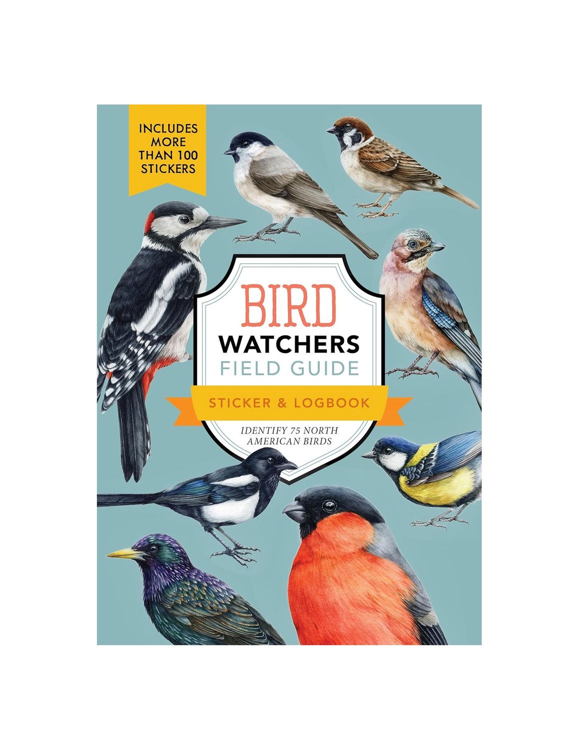 Bird Watchers’ Field Guide Logbook Paperback Sticker Book