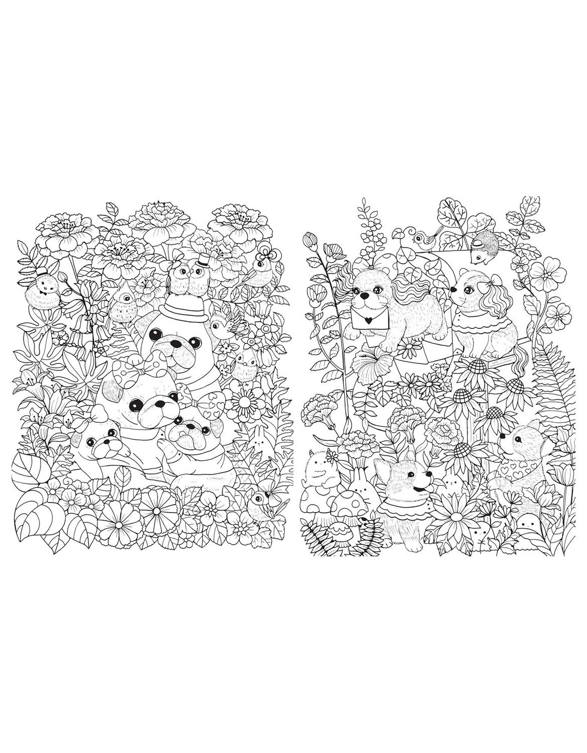 A Million Puppies Coloring Paperback Book