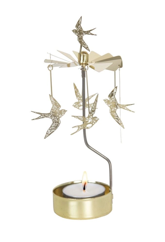 Gold Swallow Rotary Candleholder