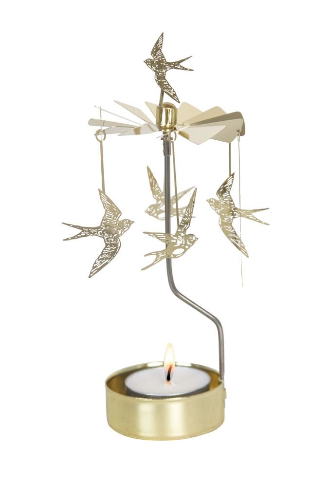 Gold Swallow Rotary Candleholder
