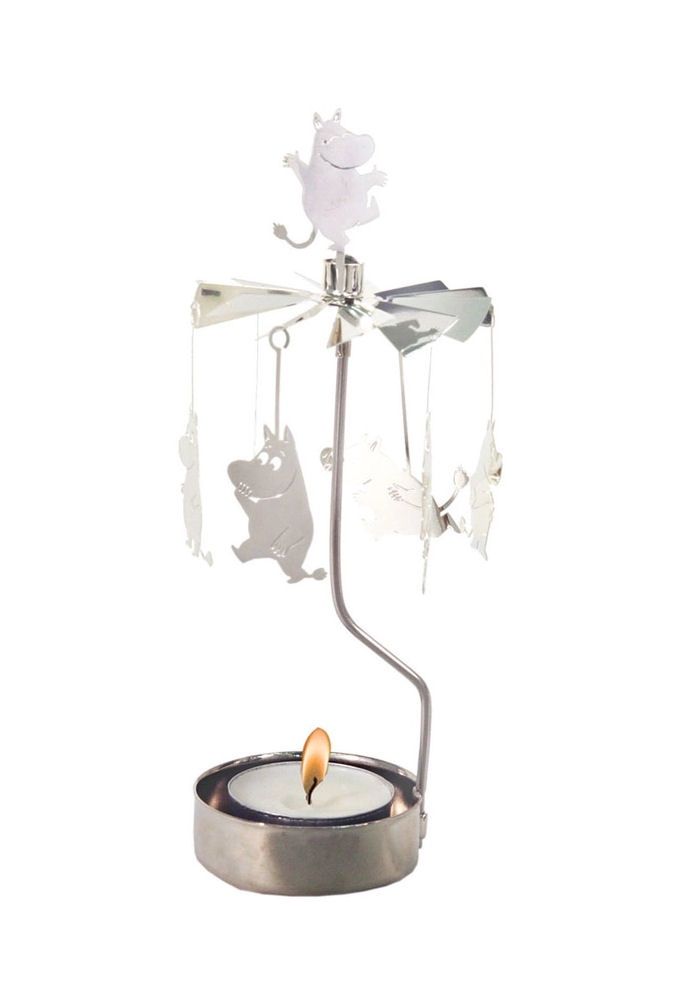 Silver Moomin Rotary Candleholder