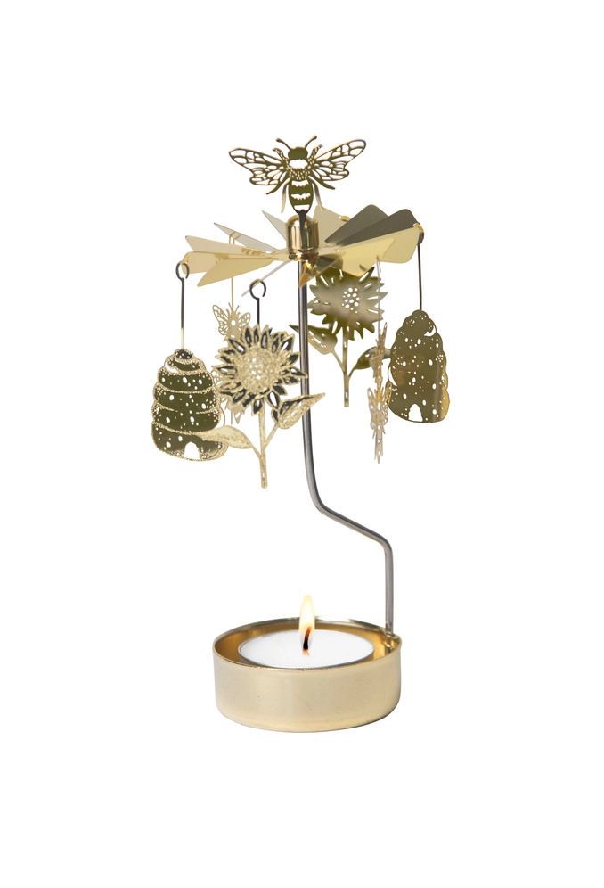 Gold Bee Mine Rotary Candleholder