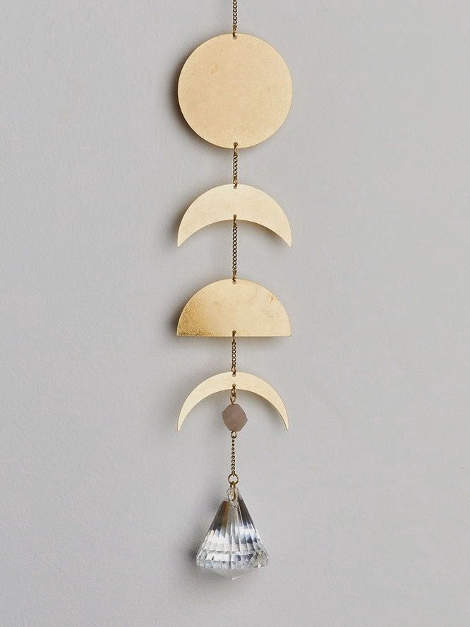 Moon Phase Moonstone Suncatcher
