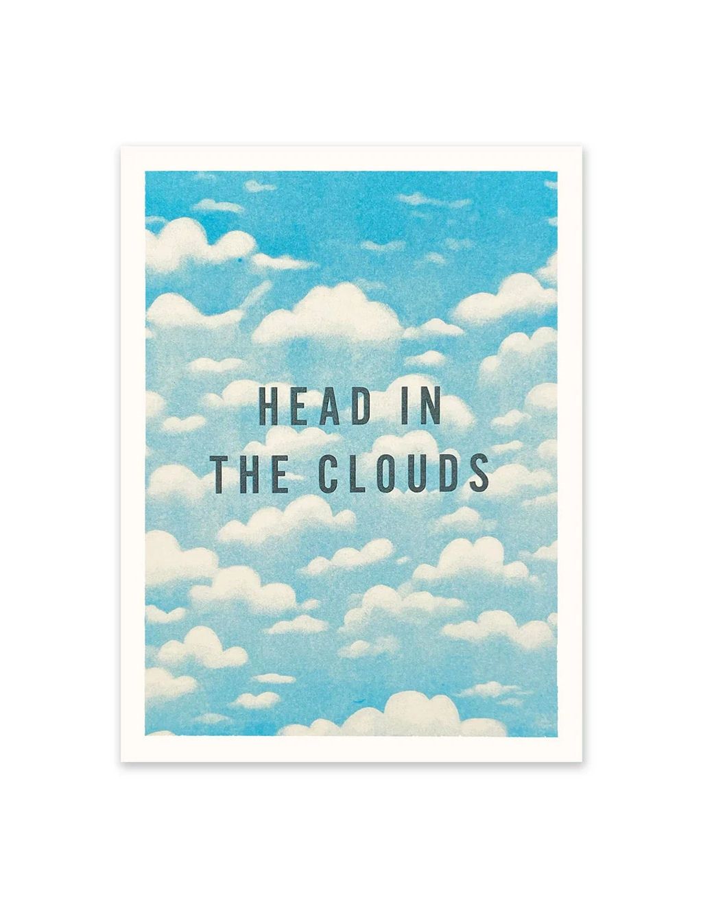 Head In The Clouds 8x6 Risograph Print