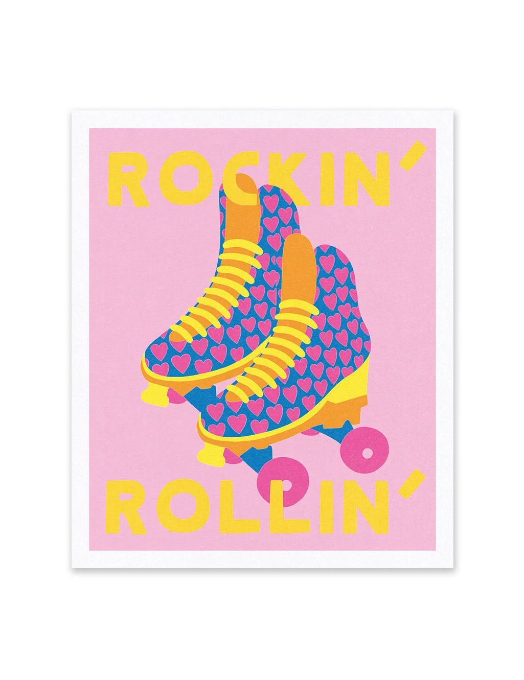 Rockin’ Rollin’ 12x10 Risograph Print