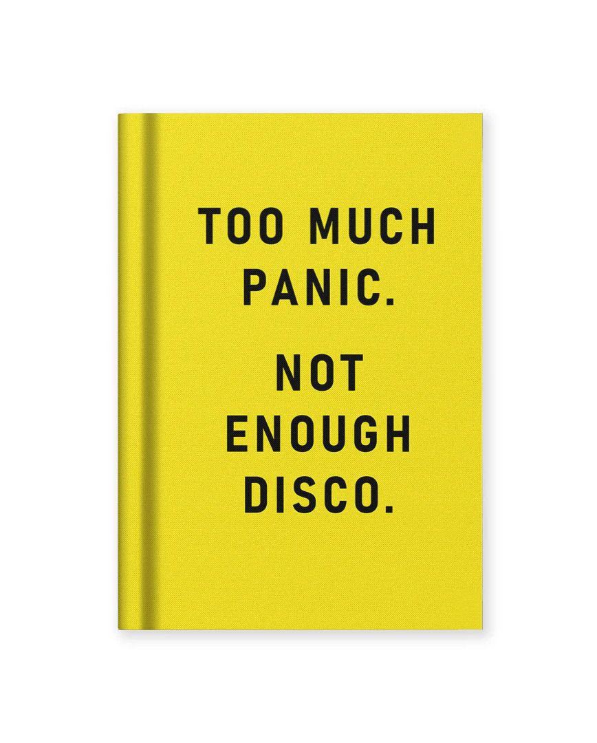 Too Much Panic, Not Enough Disco Mini Fabric Hardcover Notebook
