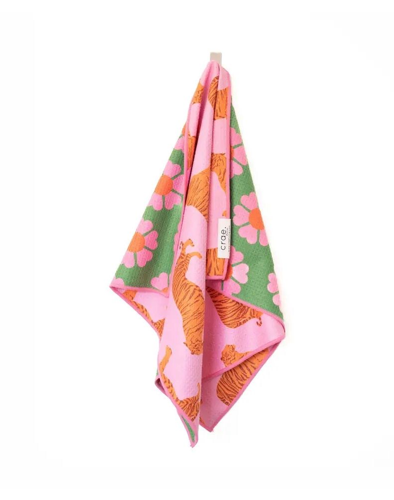 Carole Reversible Pink And Green Hand Towel