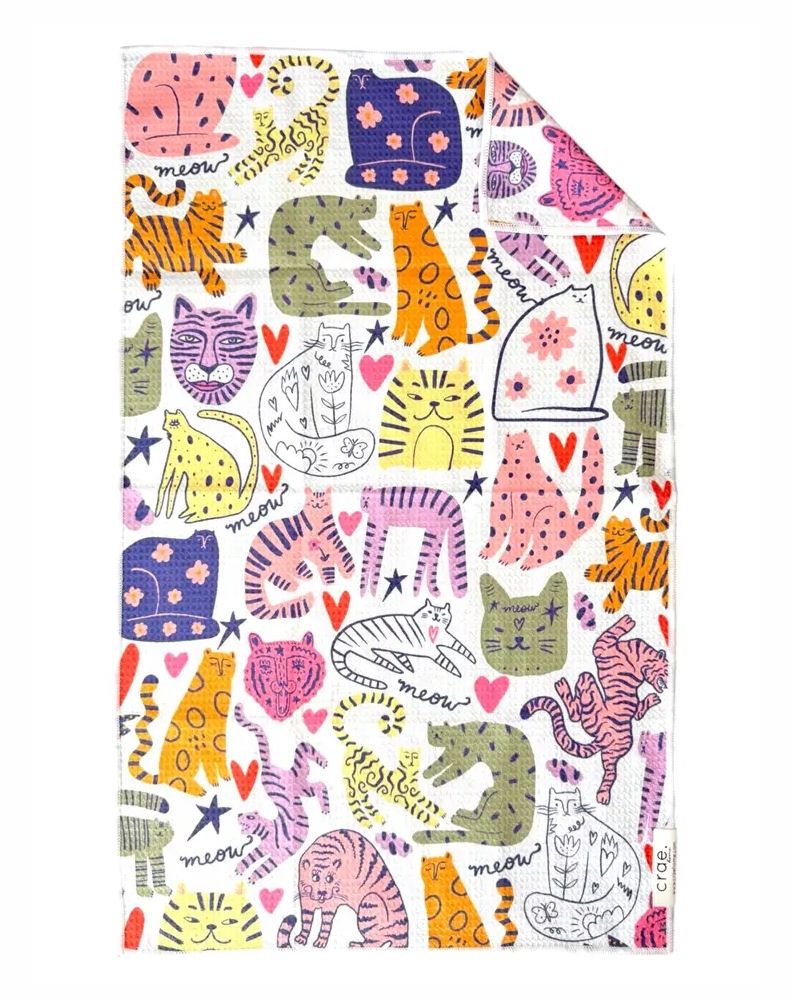 Purrrrfect Double Sided Hand Towel