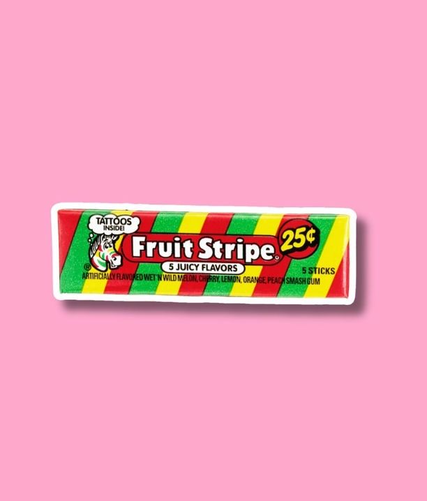 Fruit Strips Gum Pack Sticker