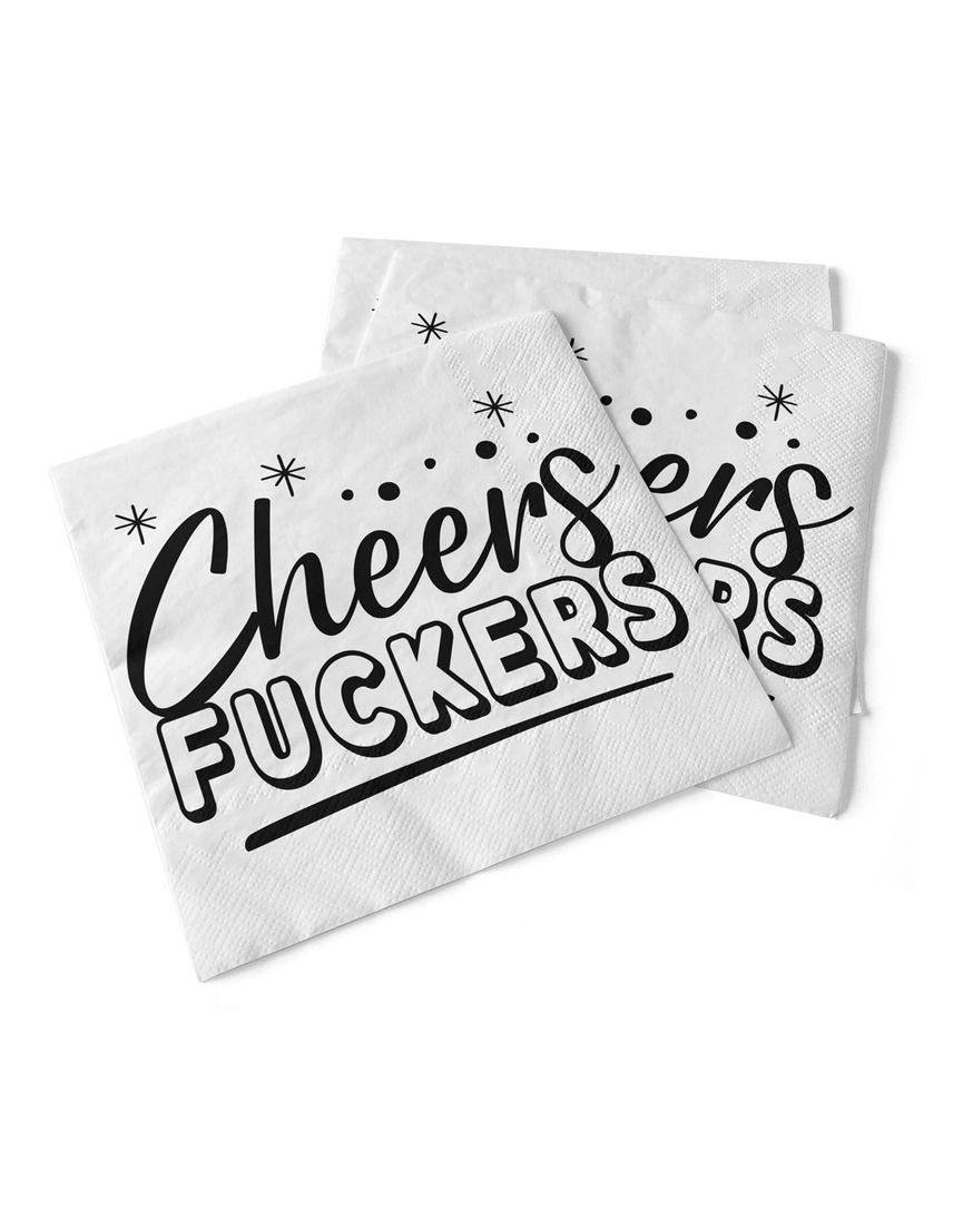 Cheers Fuckers Beverage Napkins