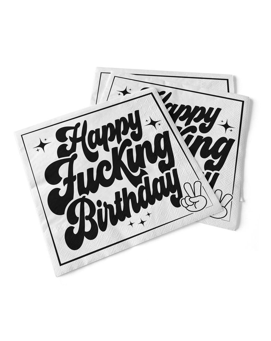 Happy Fucking Birthday Beverage Napkins