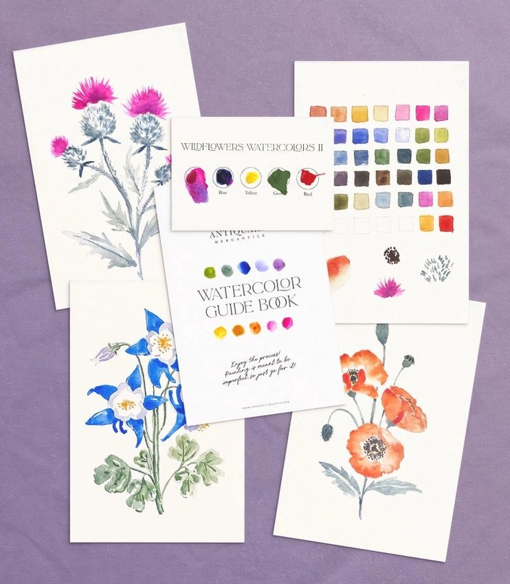 Wildflowers Watercolor Painting Kit No2