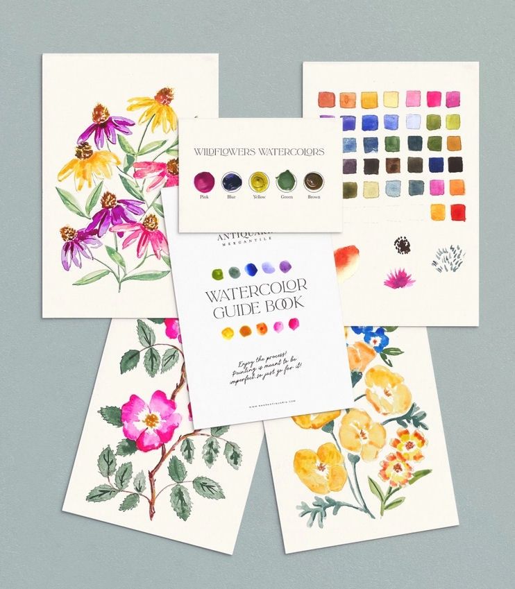 Wildflowers Watercolor Painting Kit No1