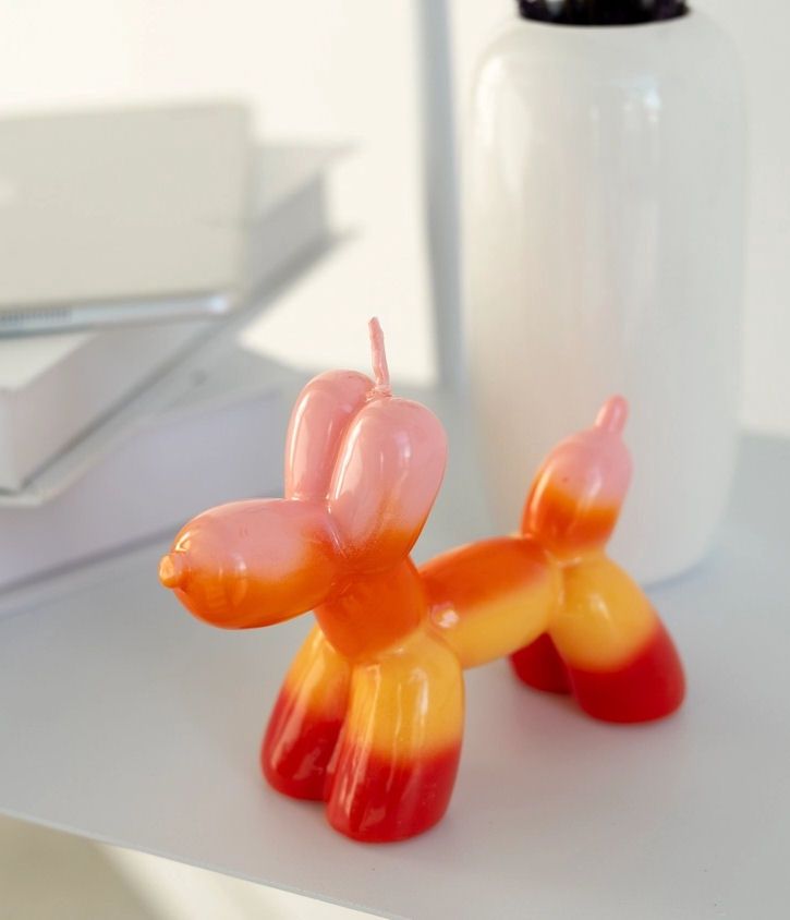 Sunset Balloon Dog Candle