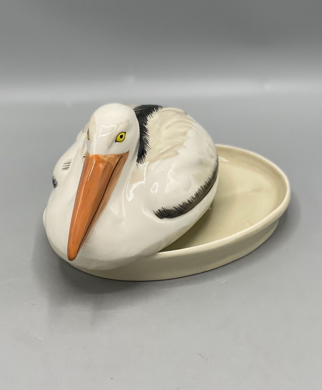 Ceramic Pelican Butter Dish