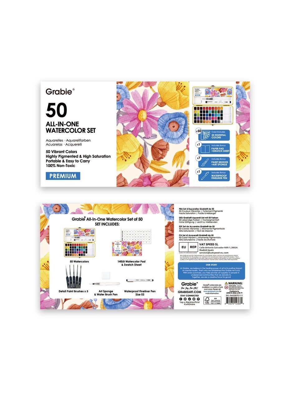 Grabie All In One Watercolor Set Of 50