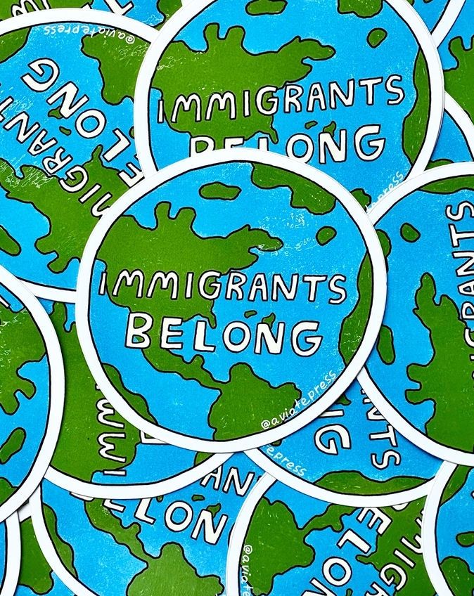 Immigrants Belong Sticker