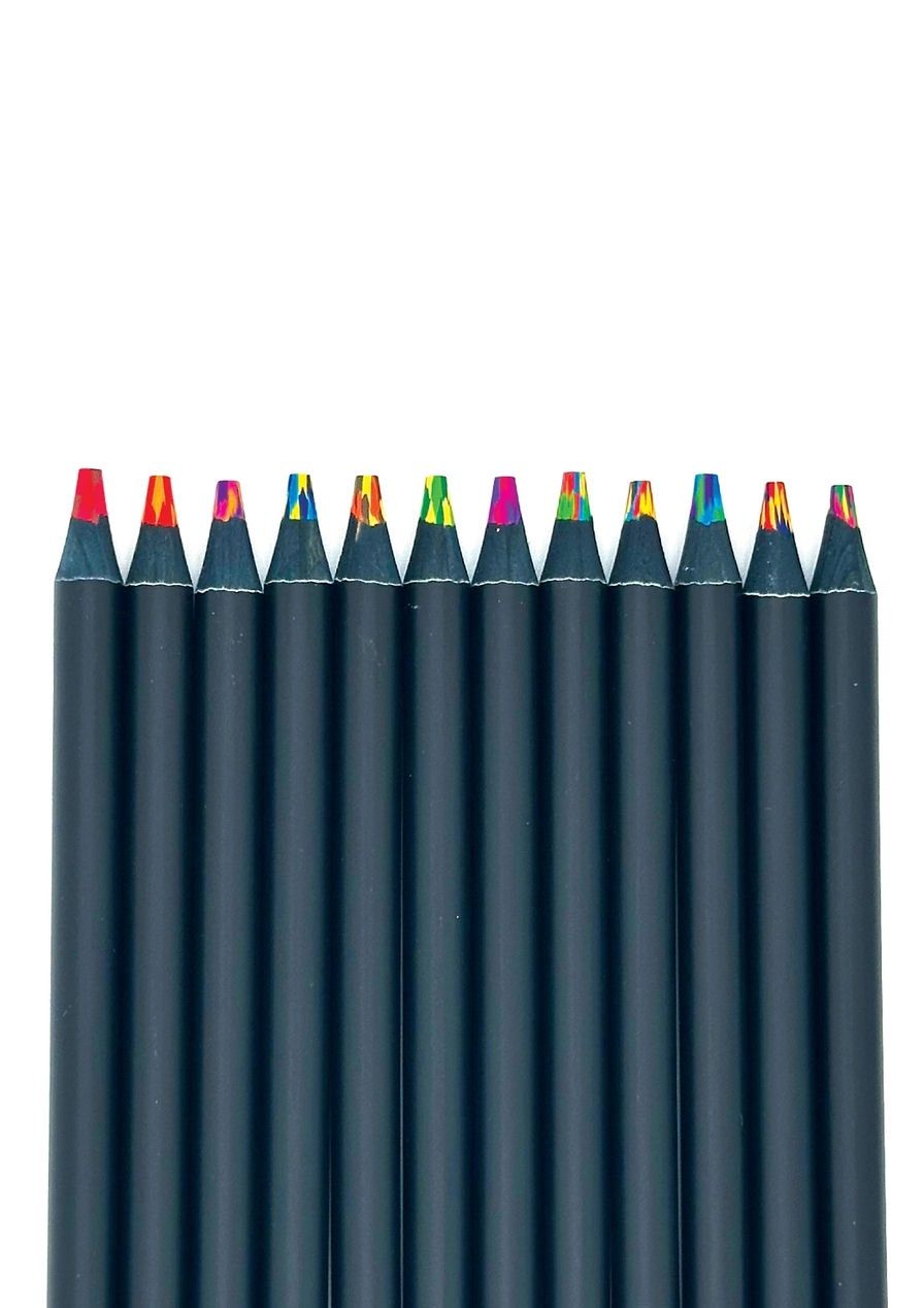 Kaleidoscope 12 Jumbo Multicolored Prism Pencils