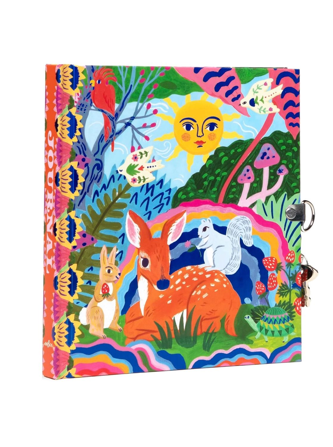 Fawn And Sun Lock And Key Diary Journal