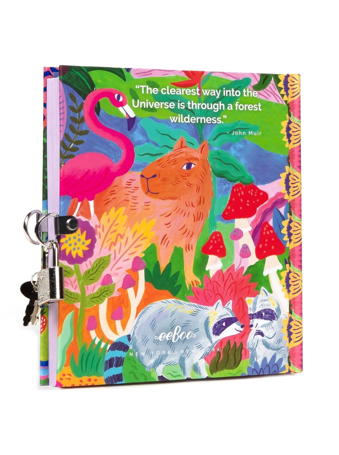 Fawn And Sun Lock And Key Diary Journal