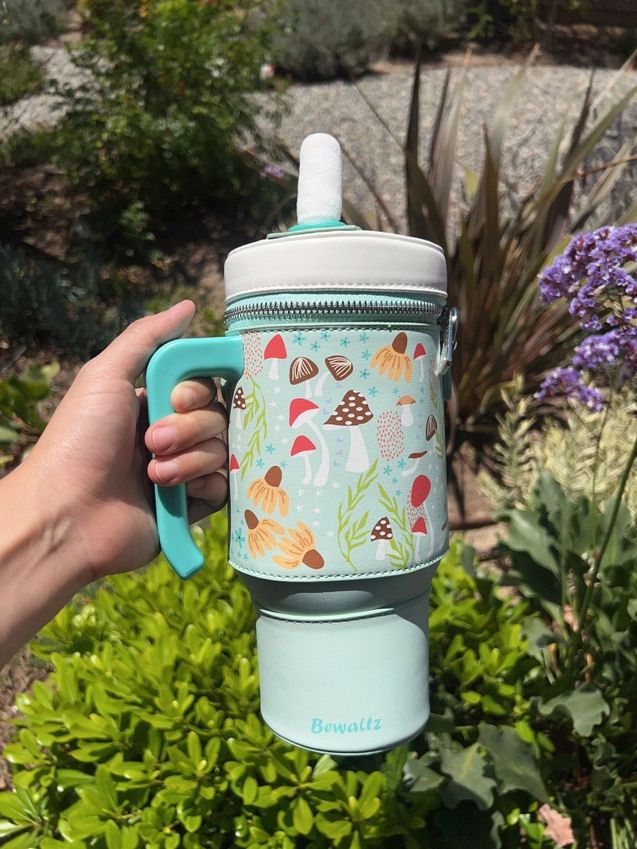 Water Bottle Take A Sip Mushroom Handbag