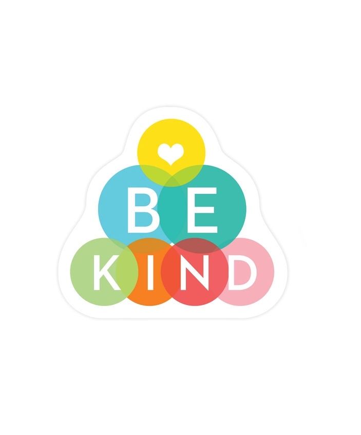 Be Kind Color Bubbles Sticker