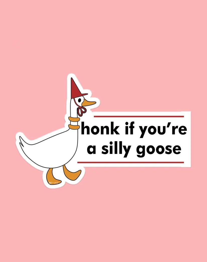 Honk If You're A Silly Goose Sticker