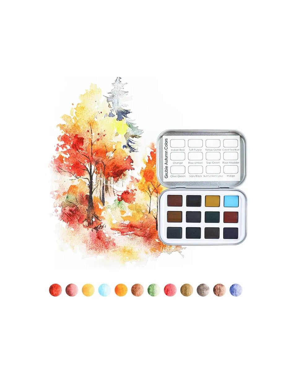 Autumn Colors Watercolor Pocket Set Of 12