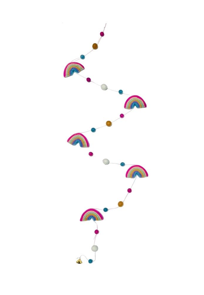 Pink Rainbows Felt Garland