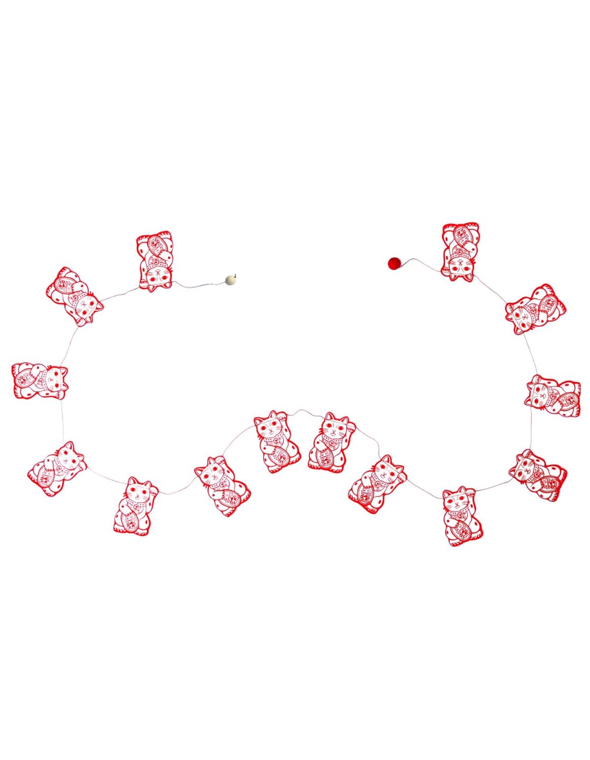 Lucky Cat Paper Garland