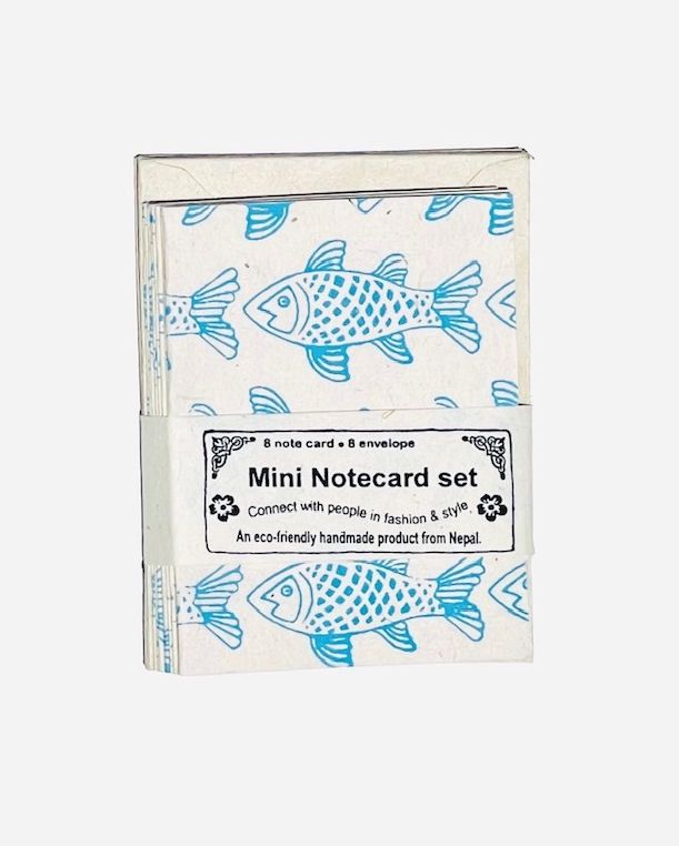 Blue Fish Mini Notecard Set