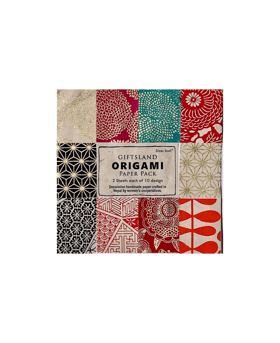 Silkscreen Origami Paper 20 Pack