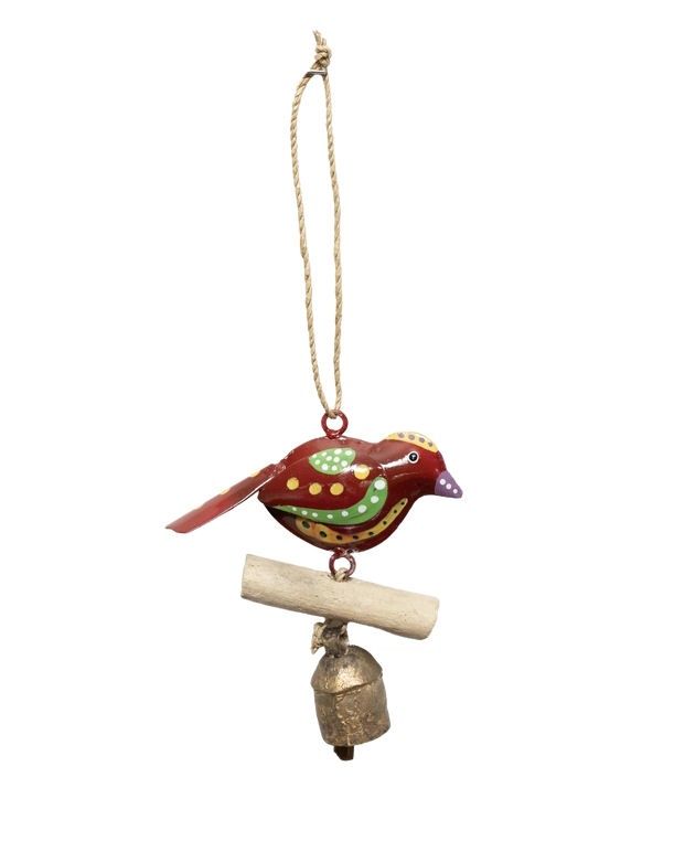 The Wood Red Bird Bell Chime