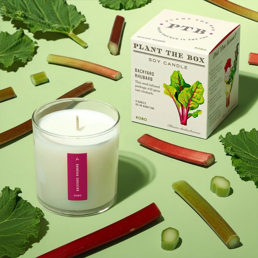 Backyard Rhubarb Plant The Box Candle