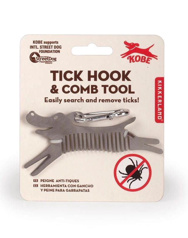 Dog Tick Hook And Comb Tool With Clip