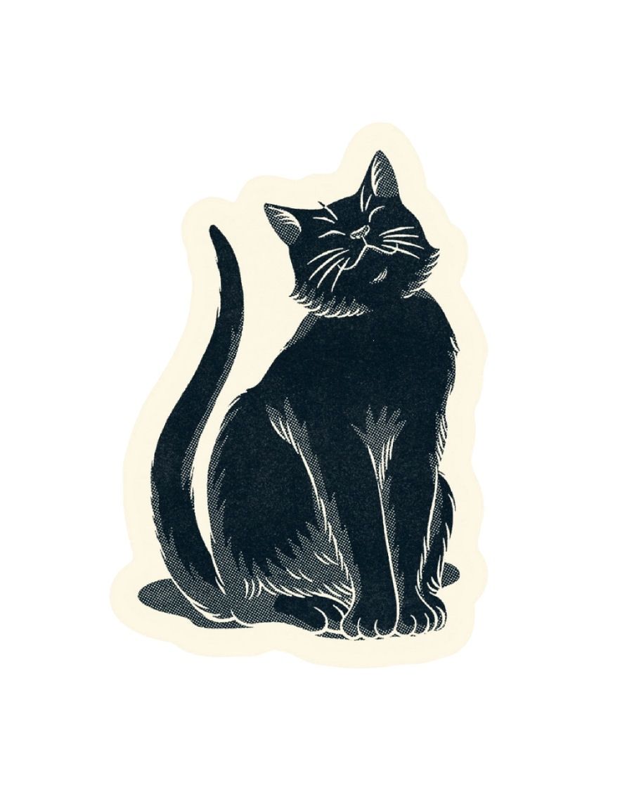 Black Cat Sticker