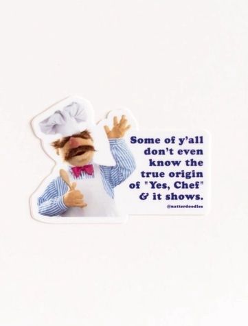 Yes, Chef Muppets Sticker