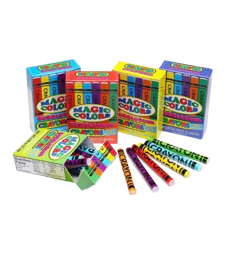 Magic Colors Bubble Gum Crayons Candy