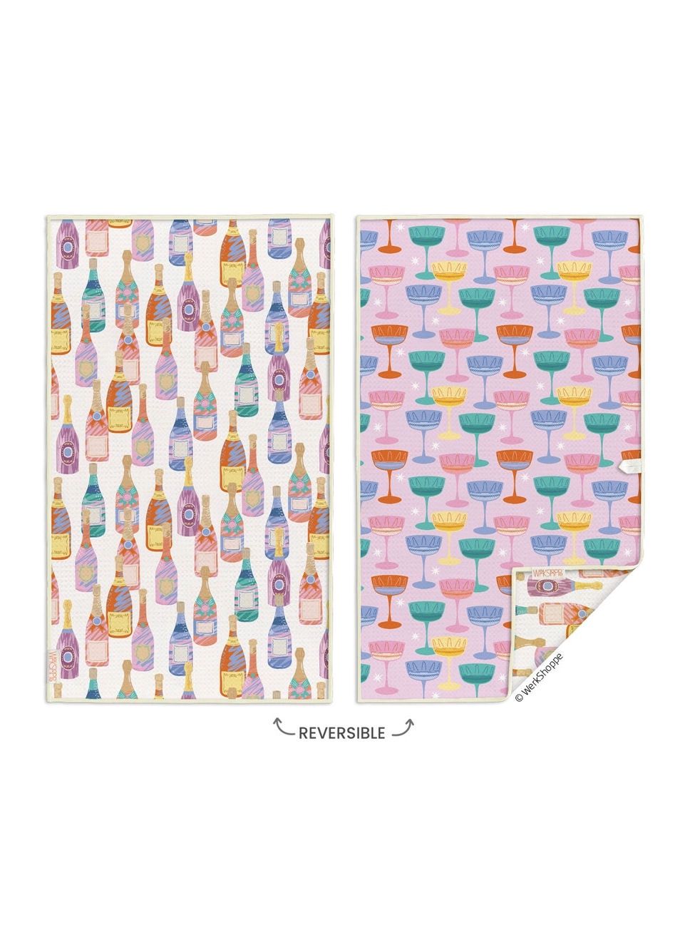 Champs And Coupes Reversible Microfiber Kitchen Towel