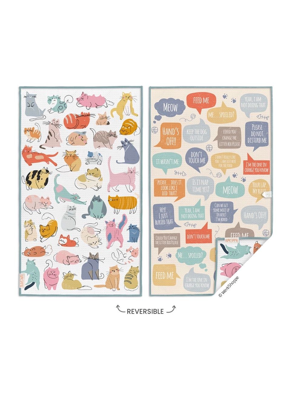 If Cats Could Talk Reversible Microfiber Kitchen Towel