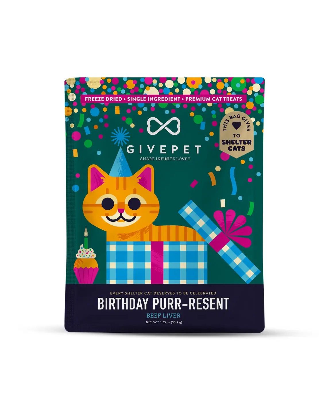 Birthday Purr-Resent Freeze Dried Cat Treats