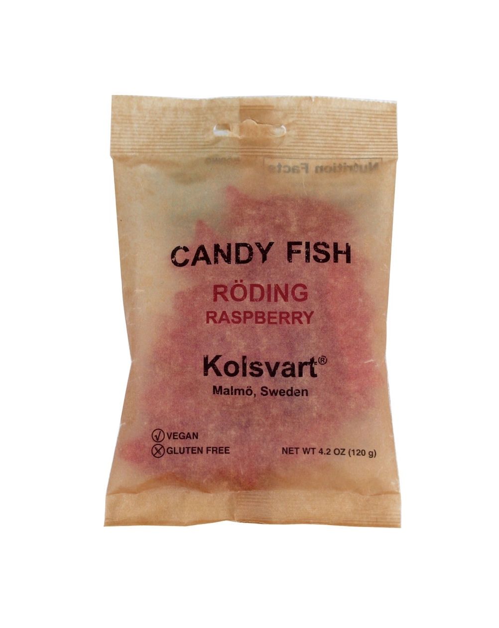 Kolsvart Raspberry Swedish Fish Candy